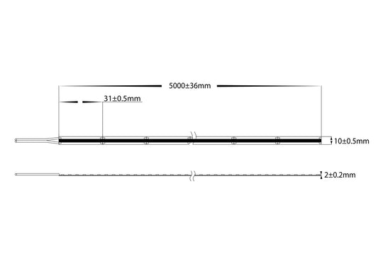 10W COB Strip Lighting - IP20 / 30 Metre Roll