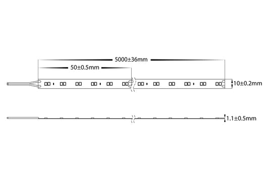 14.4W 2835 Strip Lighting - IP20 / 20 Metre Roll