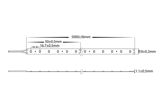 14.4W 2835 Strip Lighting - IP20 / 30 Metre Roll