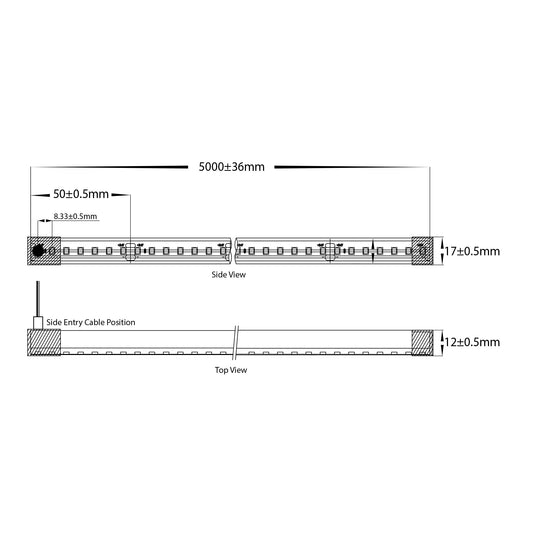 HAVIFLEX Flexible LED Strip 12mm x 17mm - IP67 / 20 Metre Roll