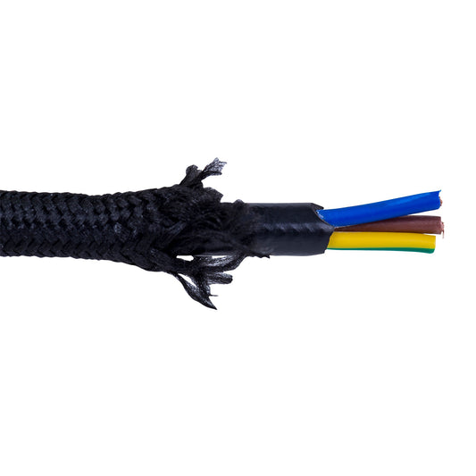 3 Core Black Fexible Cable - 1m