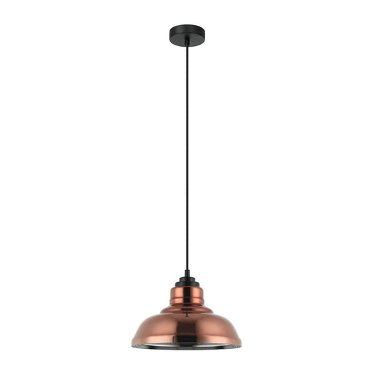 LAMINA: Retro Copper Coloured Dome Glass Pendant Light