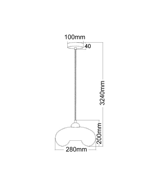 Mason Oval Glass Pendant