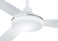 Polar Dc 122cm Three Wedge Compression Blade Incl 18w LED Cct Dimmable Light Matt White Ceiling Fan