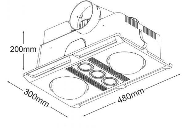 Profile Plus 2 Heat Fan LED Light White