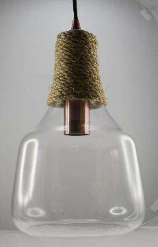 Rope and Copper One Light Pendant