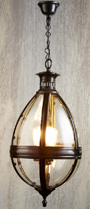 Saville Black Three Light Pendant