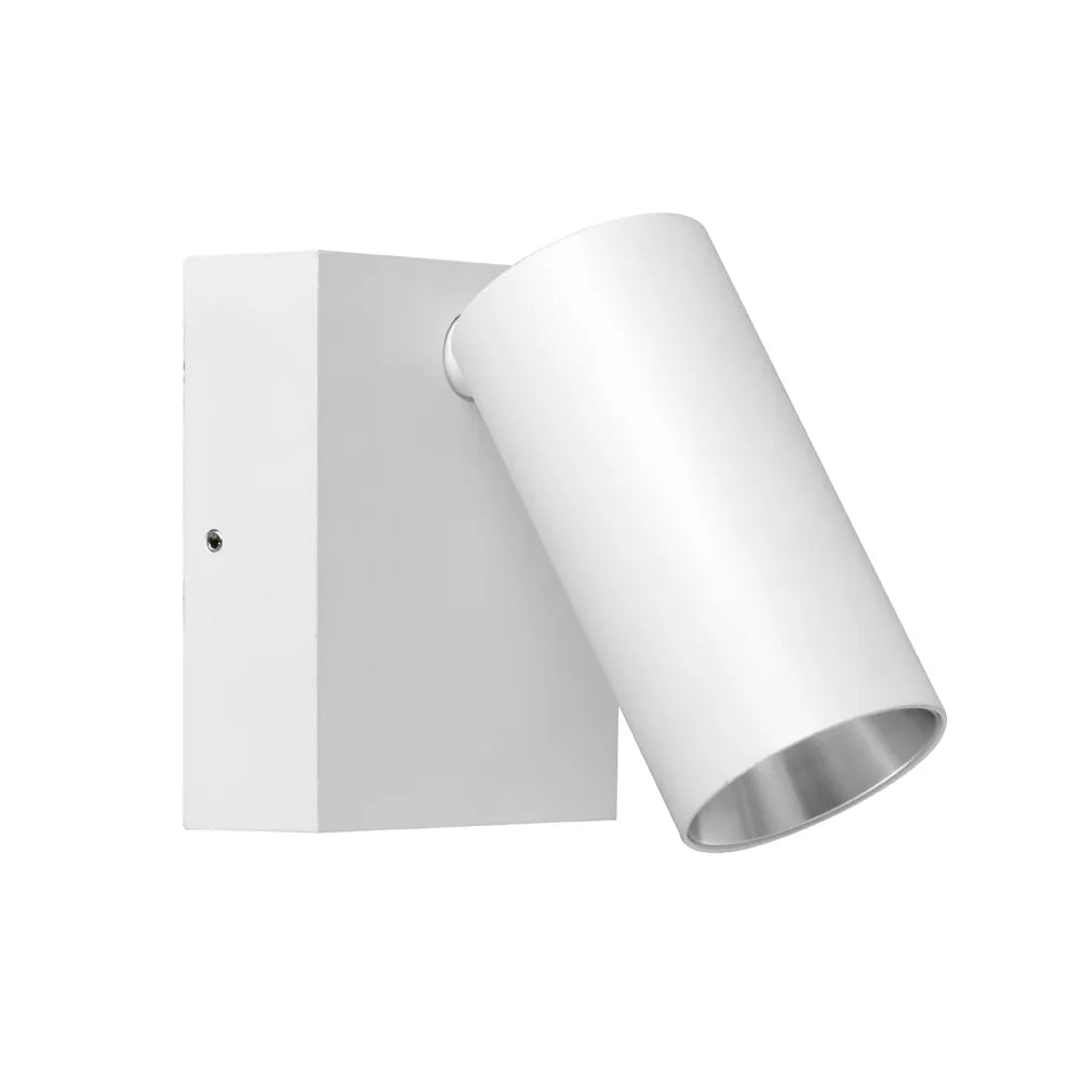 SEC: Surface Mounted LED Tri-CCT Single Adjustable Wall/Pillar Light (Matte White)