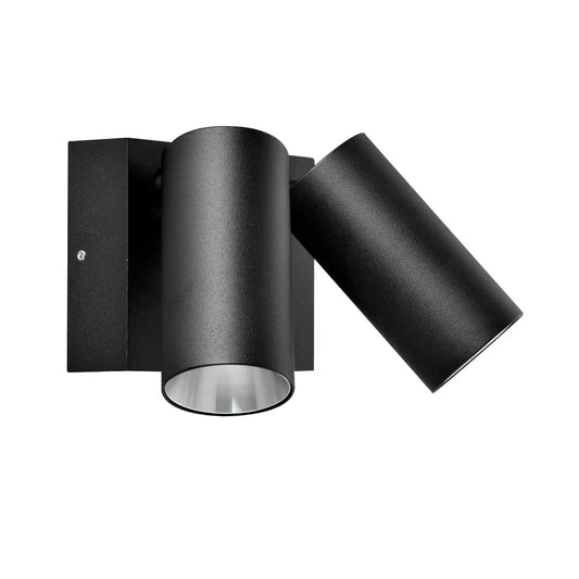 SEC: Surface Mounted LED Tri-CCT Double Adjustable Wall/Pillar Light (Matte Black) IP65