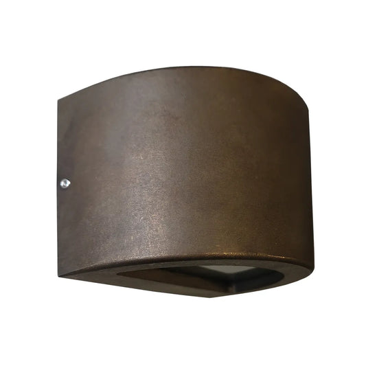 STE: Exterior 12V Bronze Curved Surface Mounted Step / Wall Lights IP65