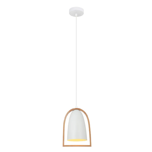 SWING: Ellipse with Wood Frame Pendant Lights