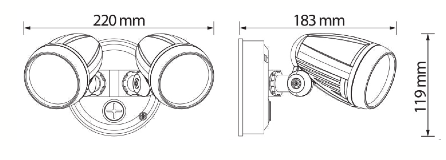 Twin 30 Watt 5000k Natural White LED Spot Silver
