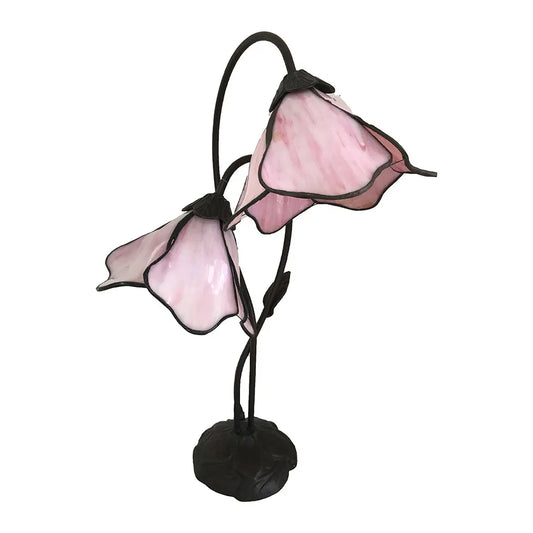 Twin Lotus Lamp Pink