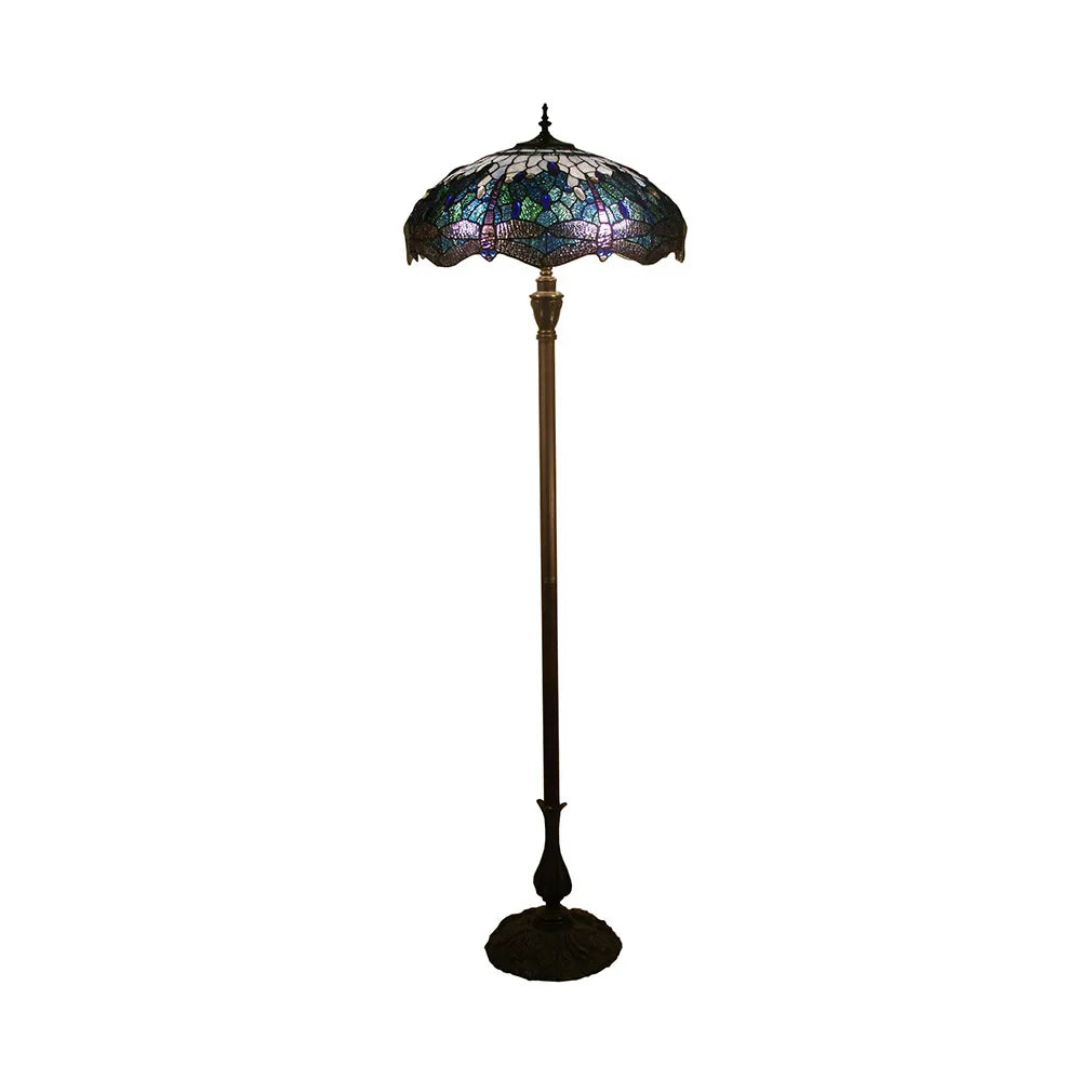 Blue Dragonfly Floor Lamp