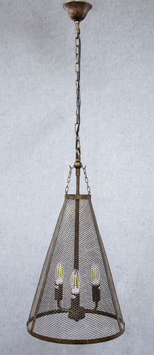 Walker Bronze Mesh Three Light Pendant