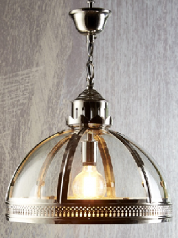 Winston Large One Light Nickel Pendant