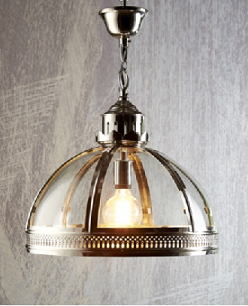 Winston Small One Light Nickel Pendant