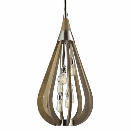 BONITO Taupe Wood Tear Drop Pendant Lights