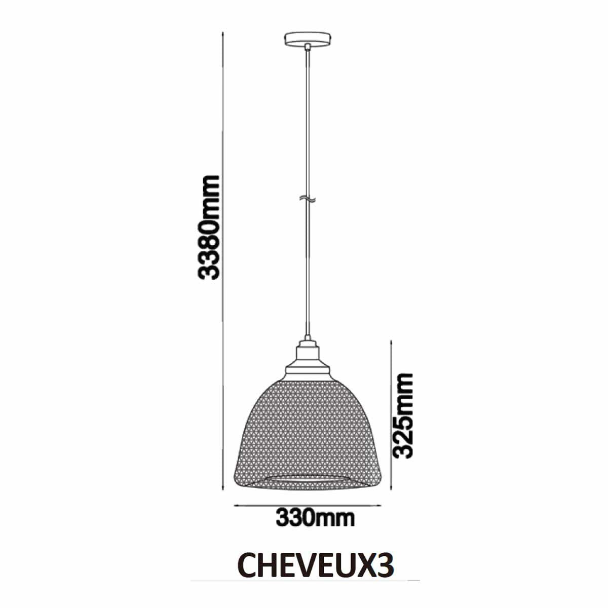 Cheveux 3 Large Metal Cage Pendant Light