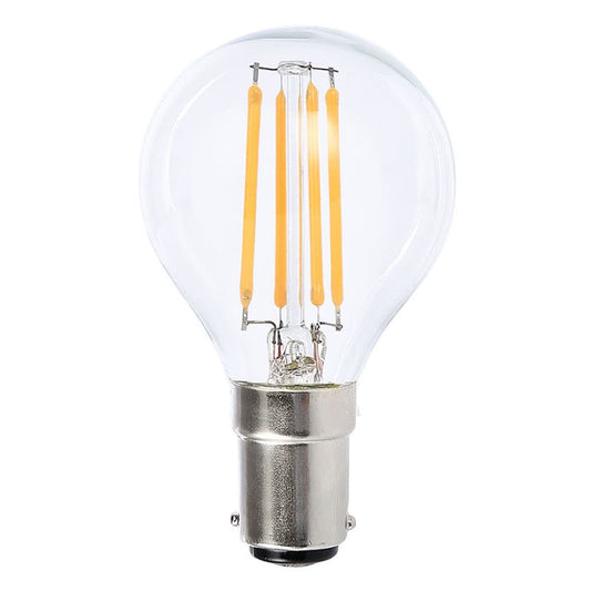 Fancy Round B15 4w LED Dimmable Decorative Filament Globe 400 Lumen