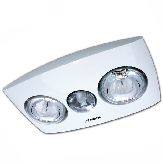 Contour 2 - 3 In 1 Bathroom Heater with LED Light - White