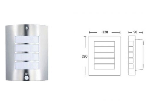 E27 Wall Light W/Sensor