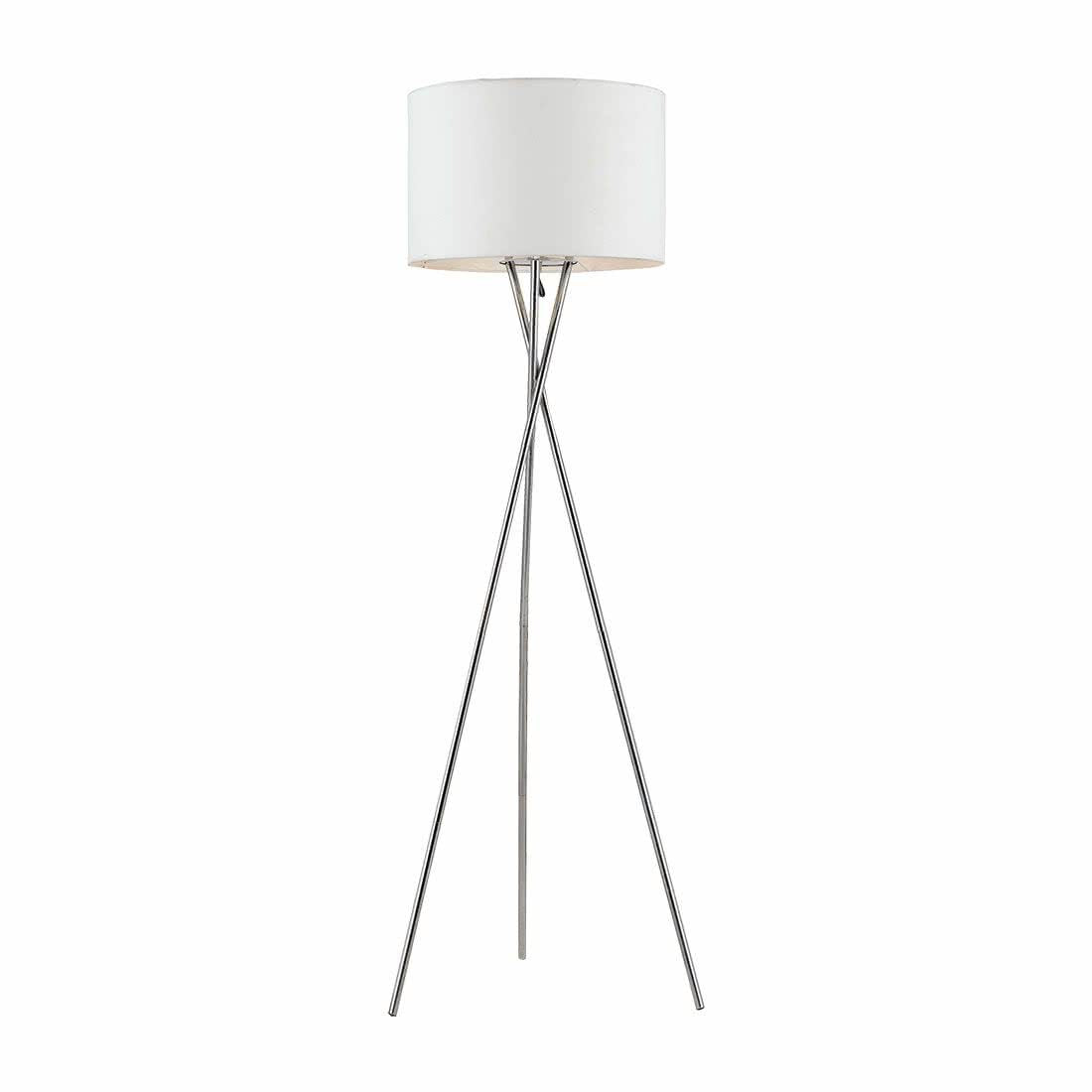 Denise Metal Tripod With Cotton Shade Floor Lamp