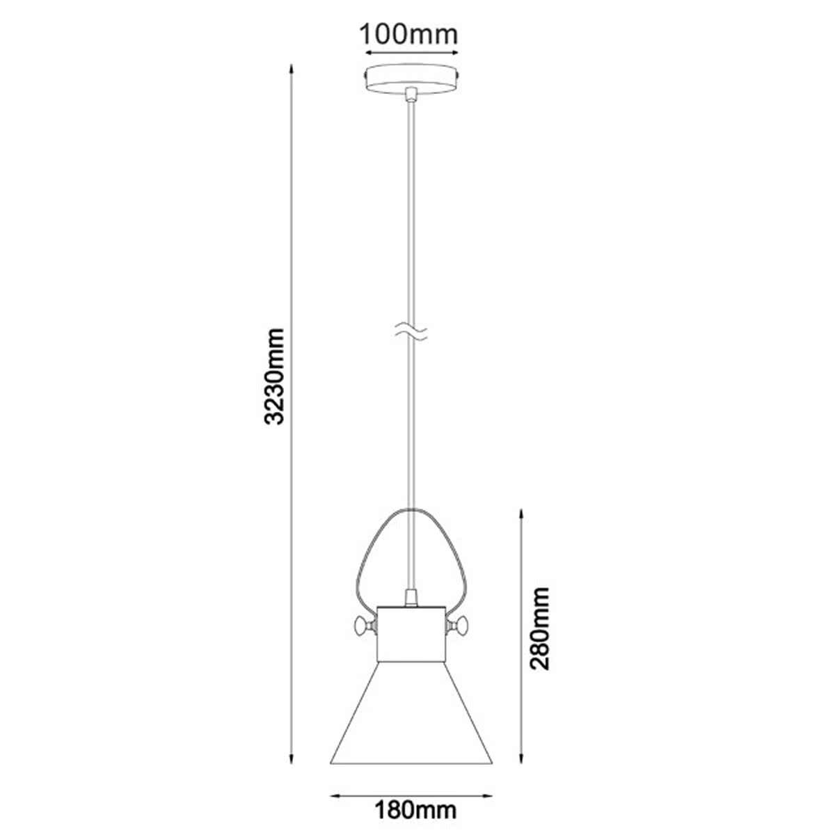 Fumoso Cone Copper and Smoked Glass Pendant Light