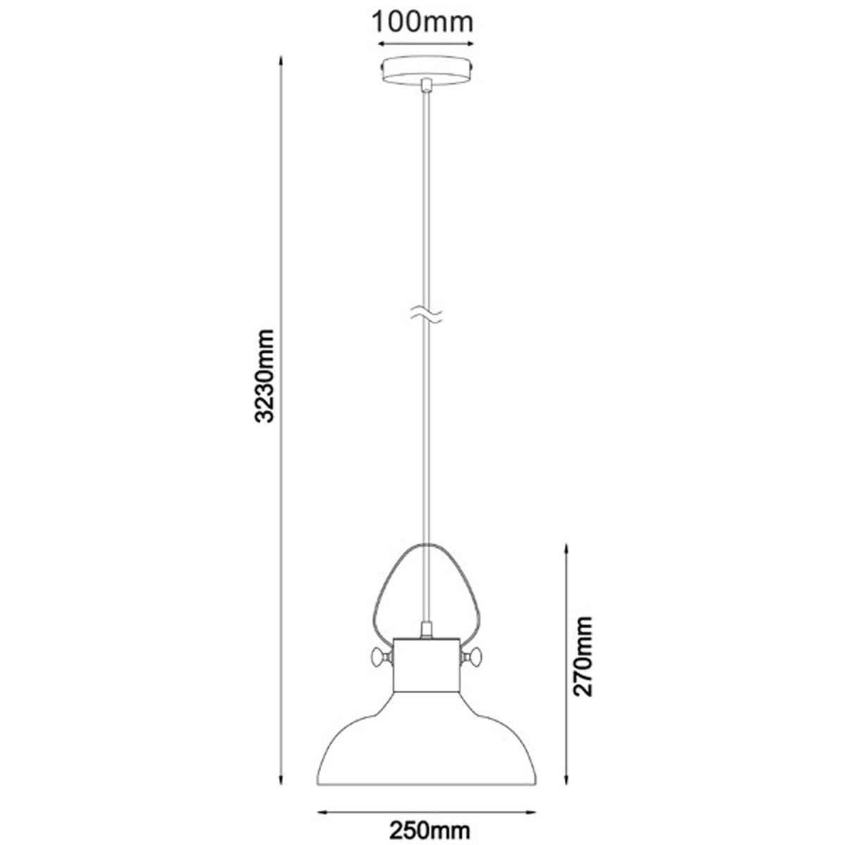 Fumoso Dome Copper and Smoked Glass Pendant Light
