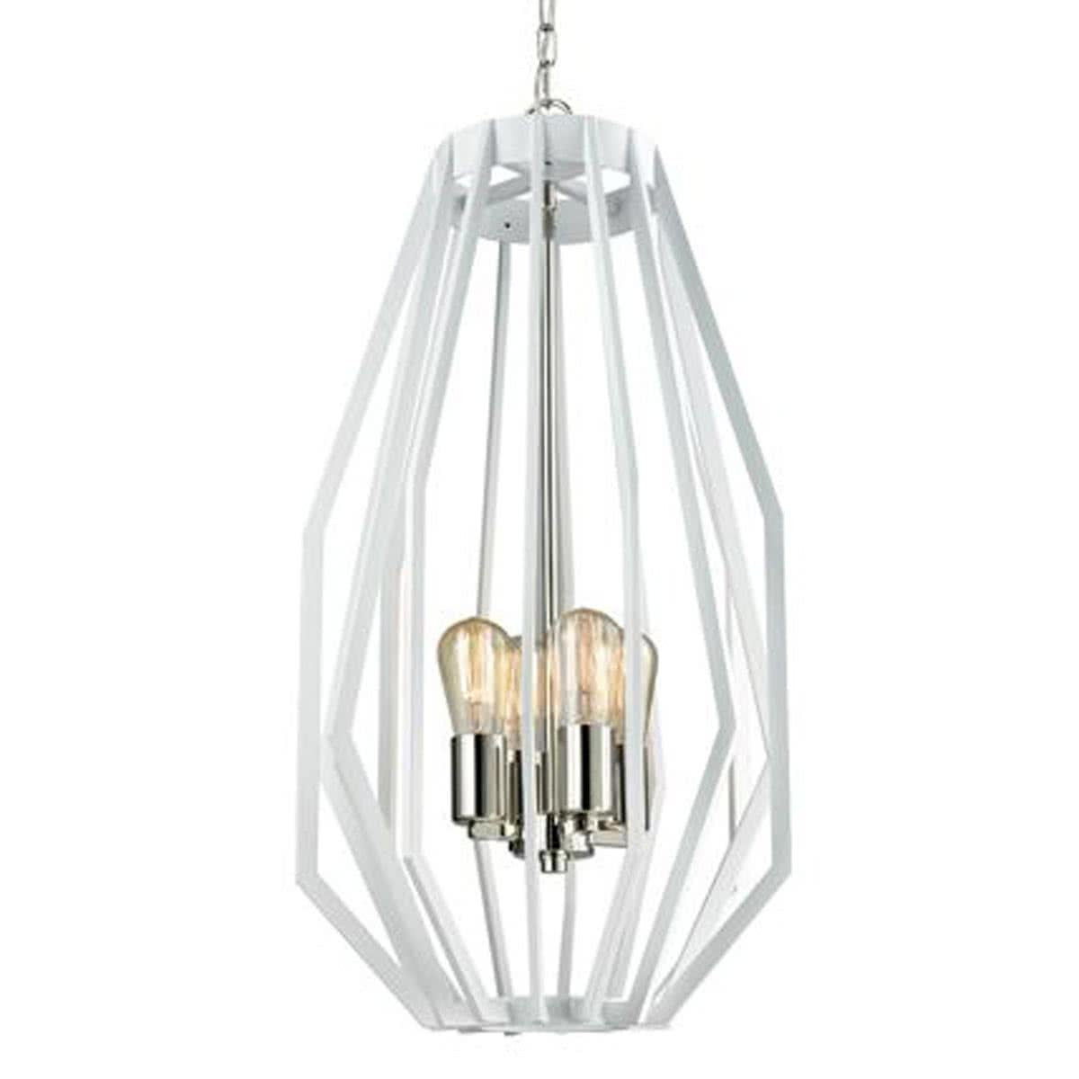 Gamba Narrow 4 Light Metal Cage Pendant