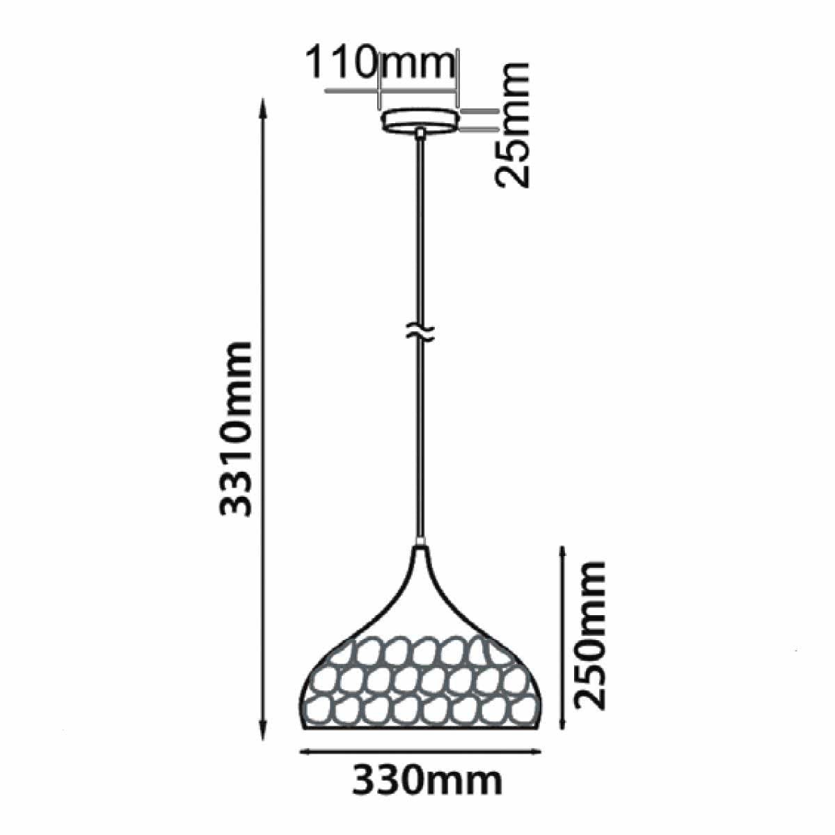 Koper Copper Dome Metal Pendant Light