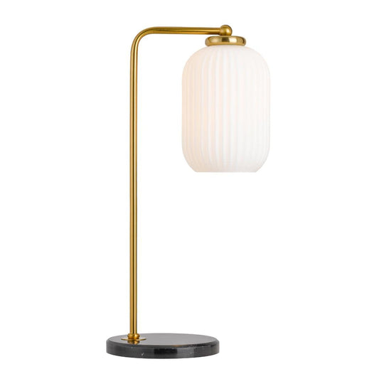 Lark Antique Gold & Black Marble Table Lamp