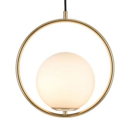 Edith Suspended Opal Glass Ball Pendant Light