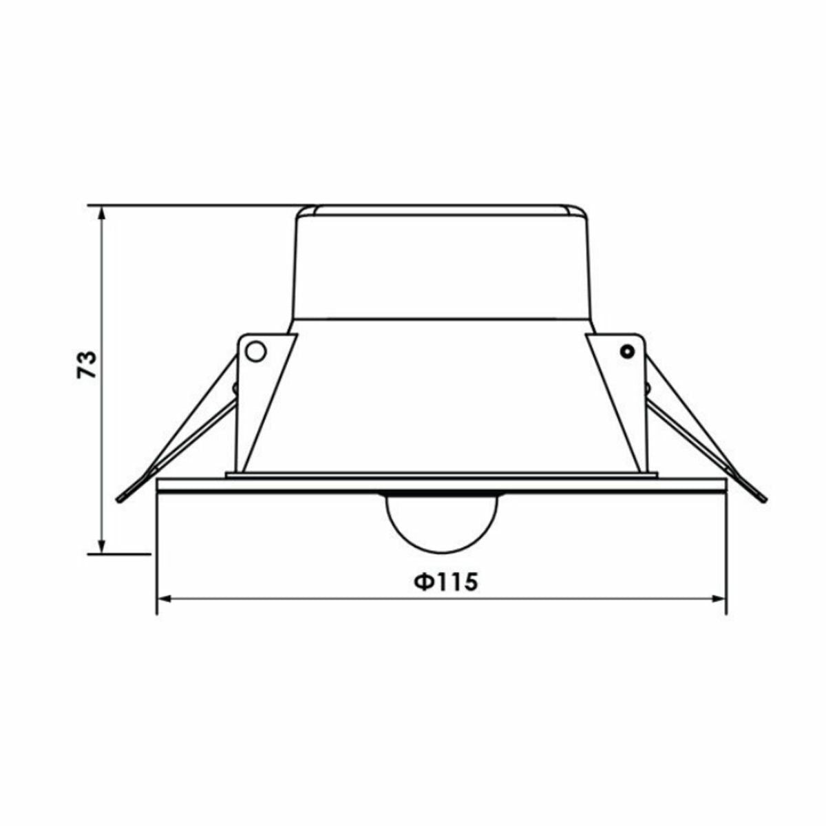 Clare 10w LED Tri Colour Pir Motion Sensor Downlight