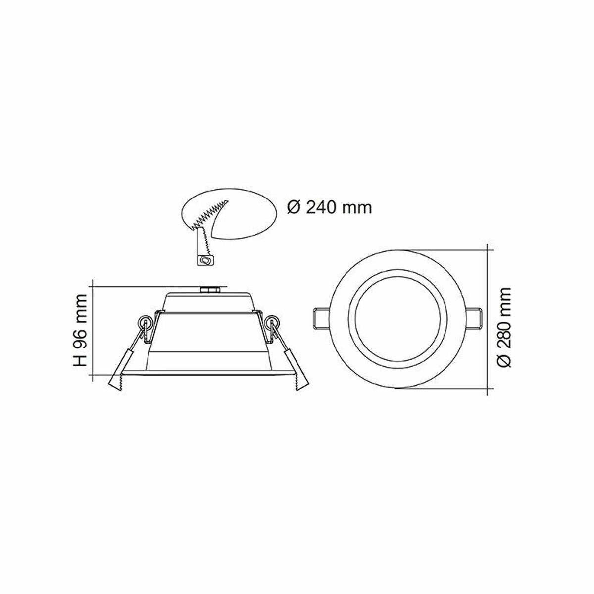 Premier 30w/40w Dual Power LED Tri Colour Downlight