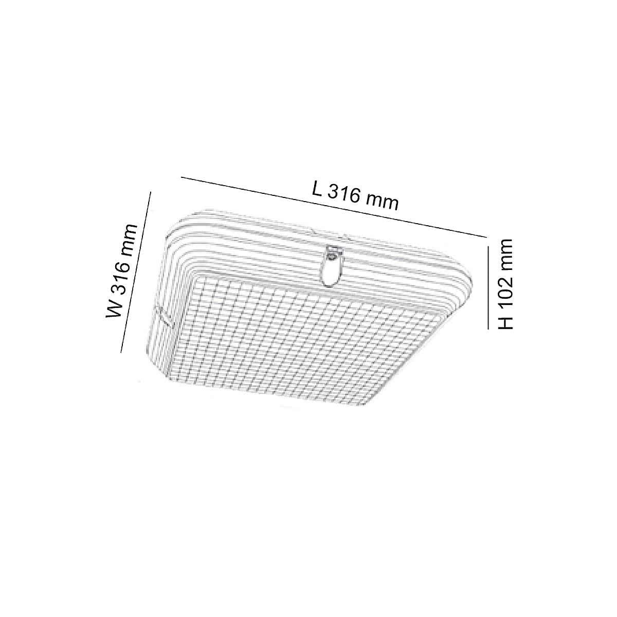 Memphis 22w LED Square Outdoor Bunker Light