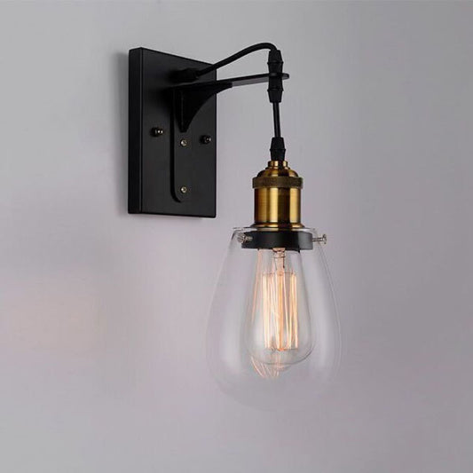 Strung Single Fixed Black Interior Wall Light