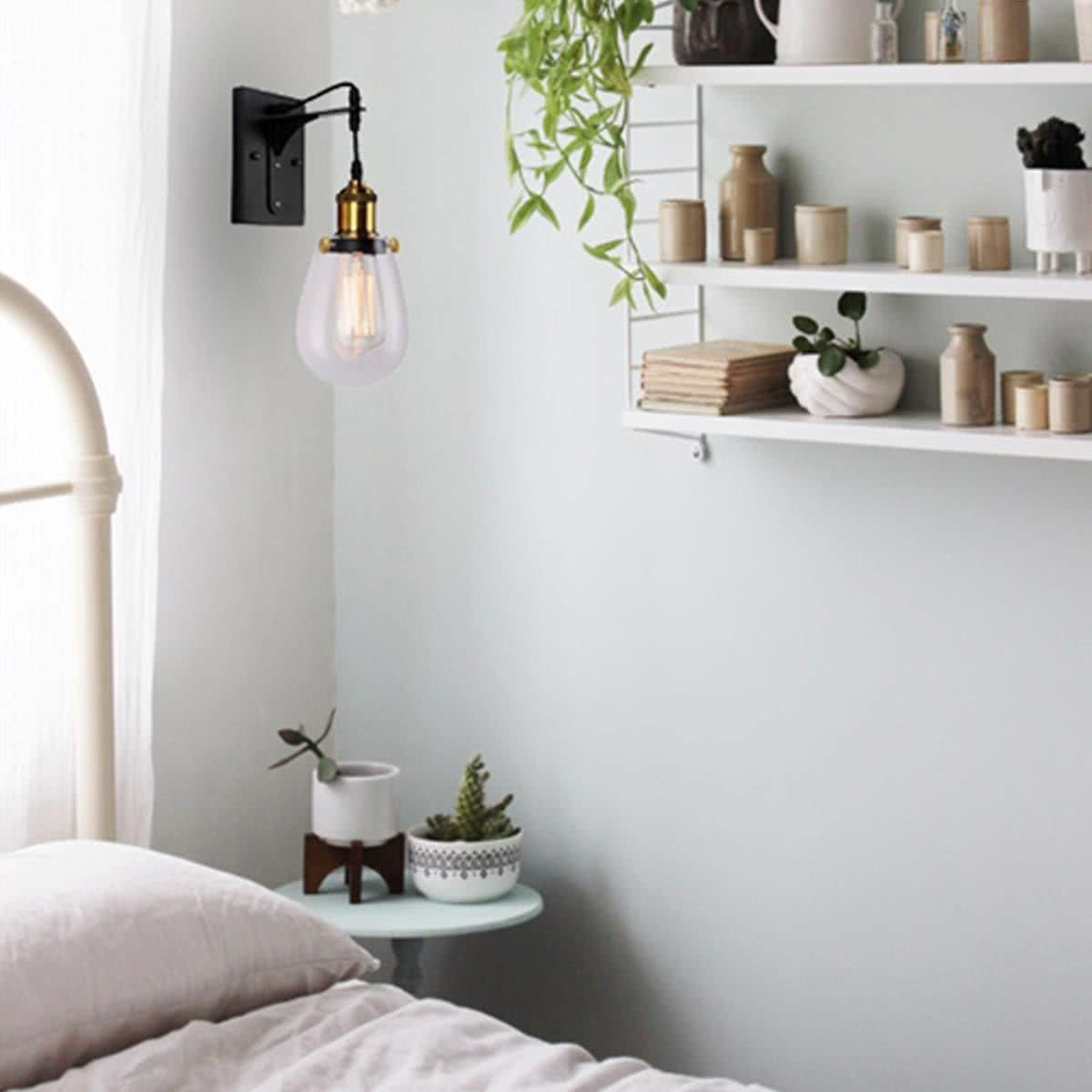 Strung Single Fixed Black Interior Wall Light