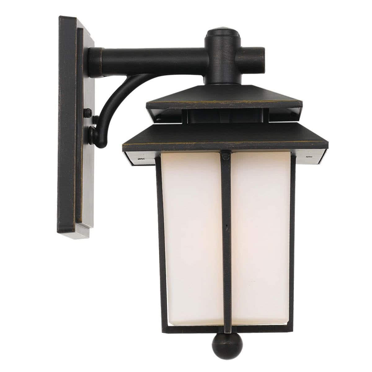 Silvan Metal and Opal Glass Outdoor Coach Wall Light