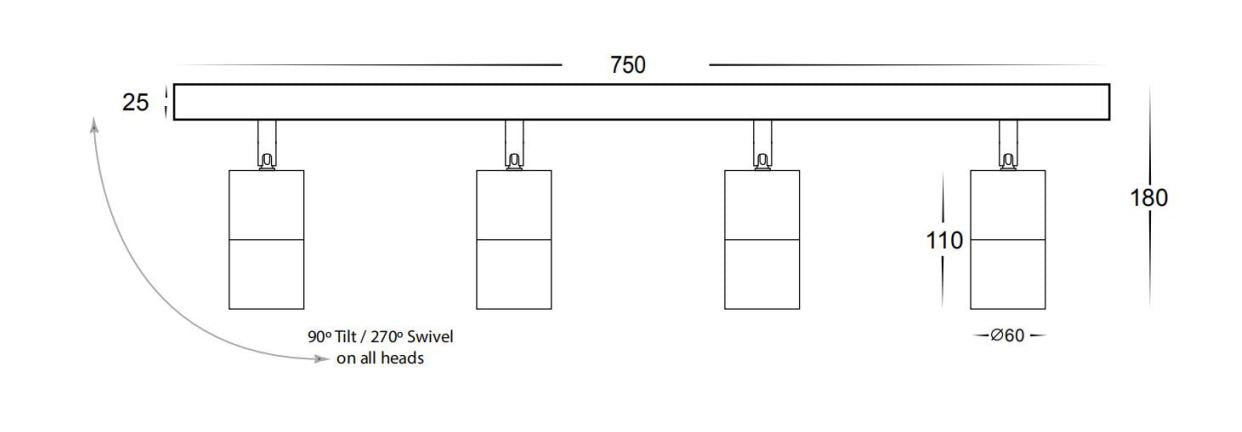 Adjustable Lights on the Bar 2/3/4