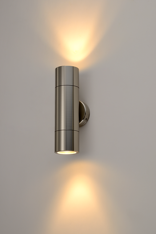 Round Up/Down Wall Pillar Light 316 S/Steel