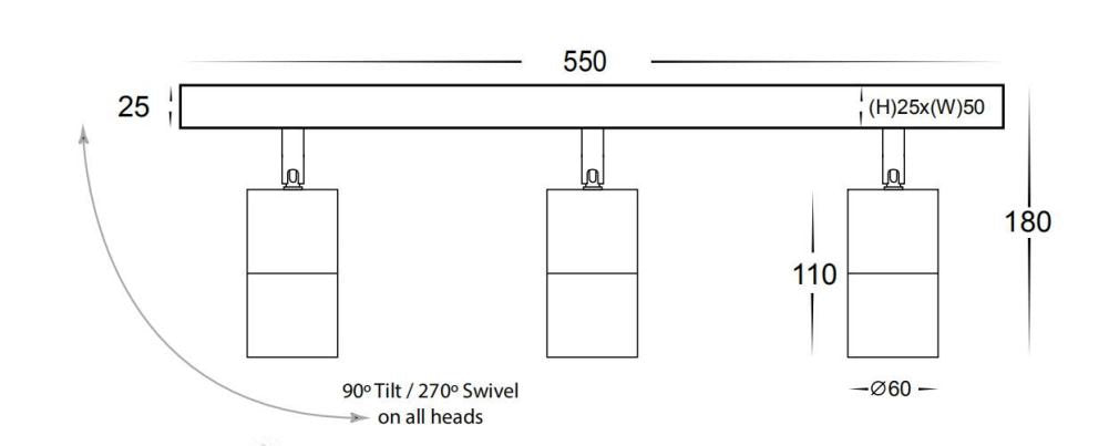 Adjustable Lights on the Bar 2/3/4