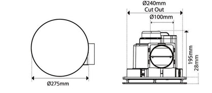 ALTAIR 16 Exhaust Fan Round