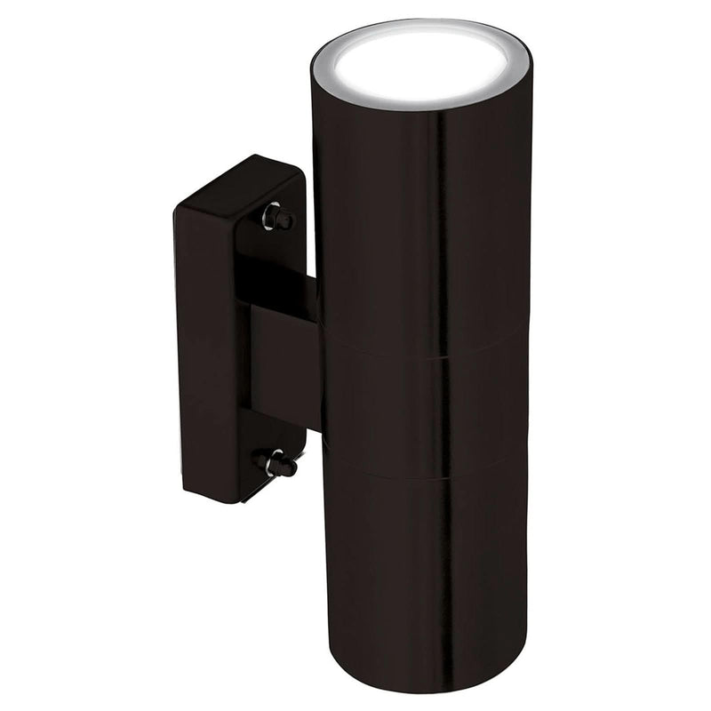 Brilliant Black Denver-II LED Exterior Up/Down Wall Light