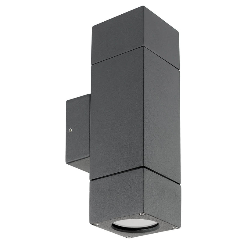 Brilliant Silver Prairie Exterior Up/Down Wall Light