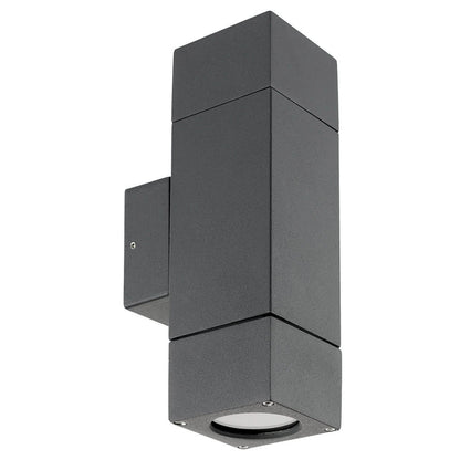 Brilliant Silver Prairie Exterior Up/Down Wall Light