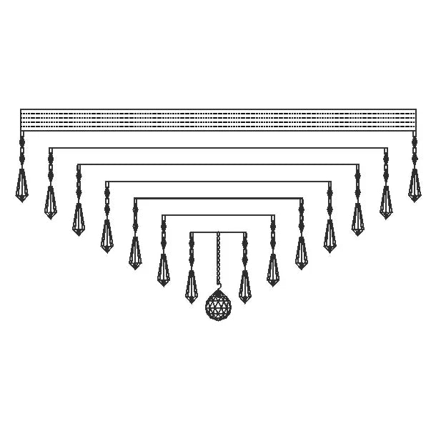 C-8080 Close To Ceiling CCT Crystal Chandelier