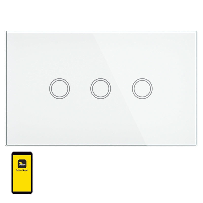 Brilliant 3 Smart Elite WiFi Glass Wall Switch