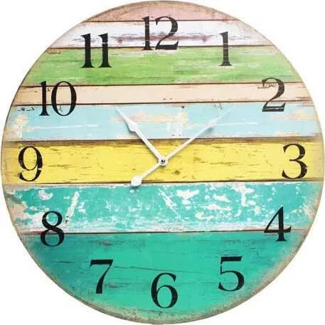 Coloured Boards Clock - 58cm