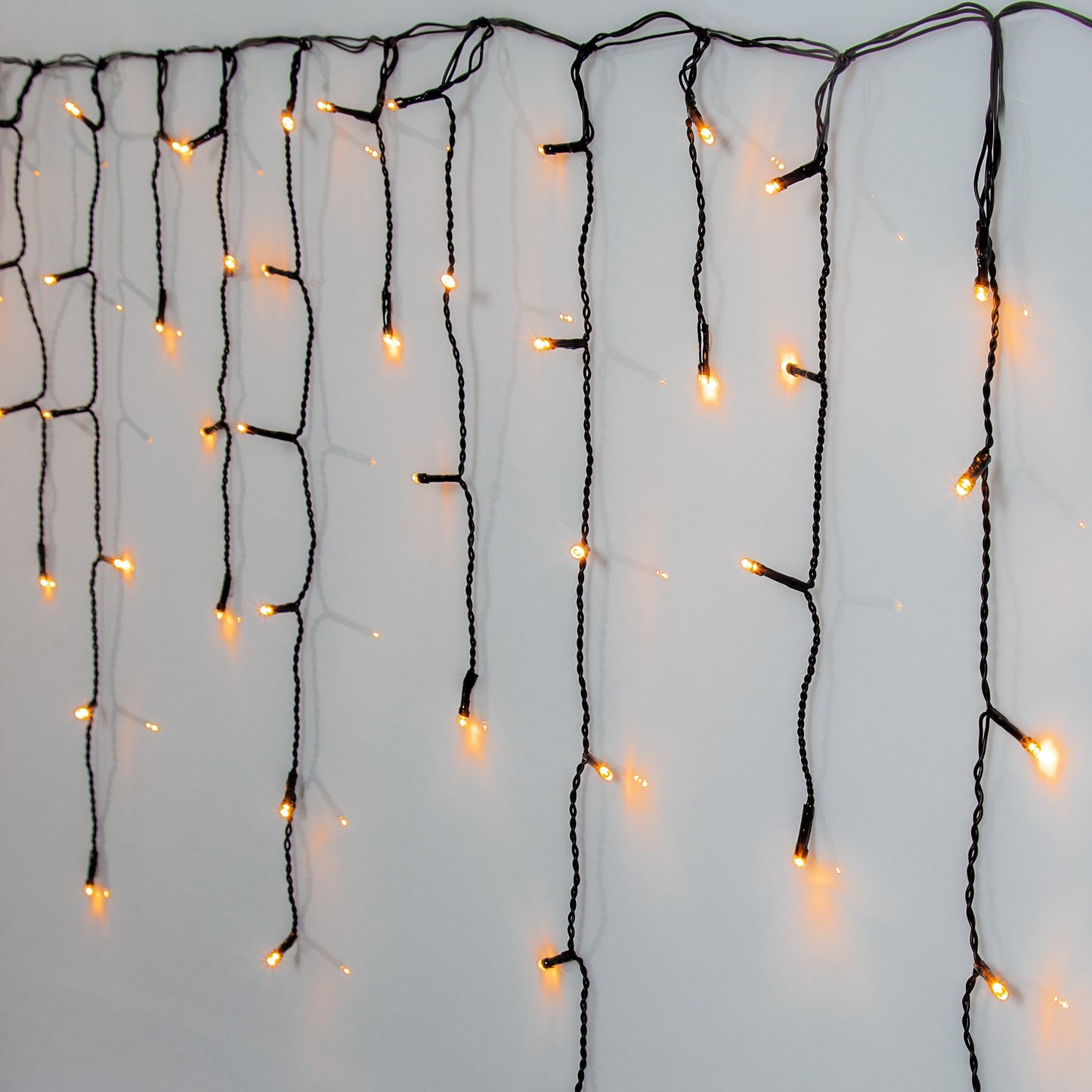 480 LED Icicle Lights - Warm White - 12m x 55cm